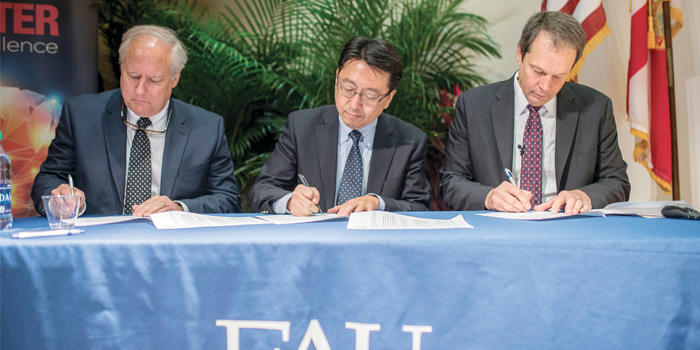 Florida Atlantic University and Nikon Instruments sign partnership at FAUs Jupiter Campus 