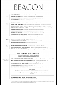 BEACON Dinner Menu - Charlie & Joe's at Love Street