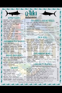 uTiki Dinner Menu