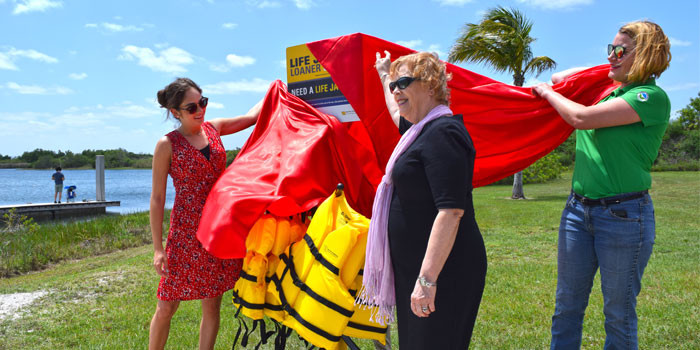 Officials Unveil County’s First Free Life Jacket Loaner Station