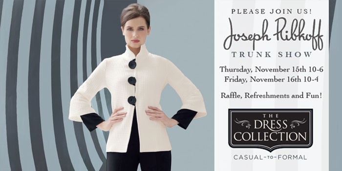 Holiday Parties and Events? Come to The Dress Collection for the Joseph Ribkoff Trunk Show!
